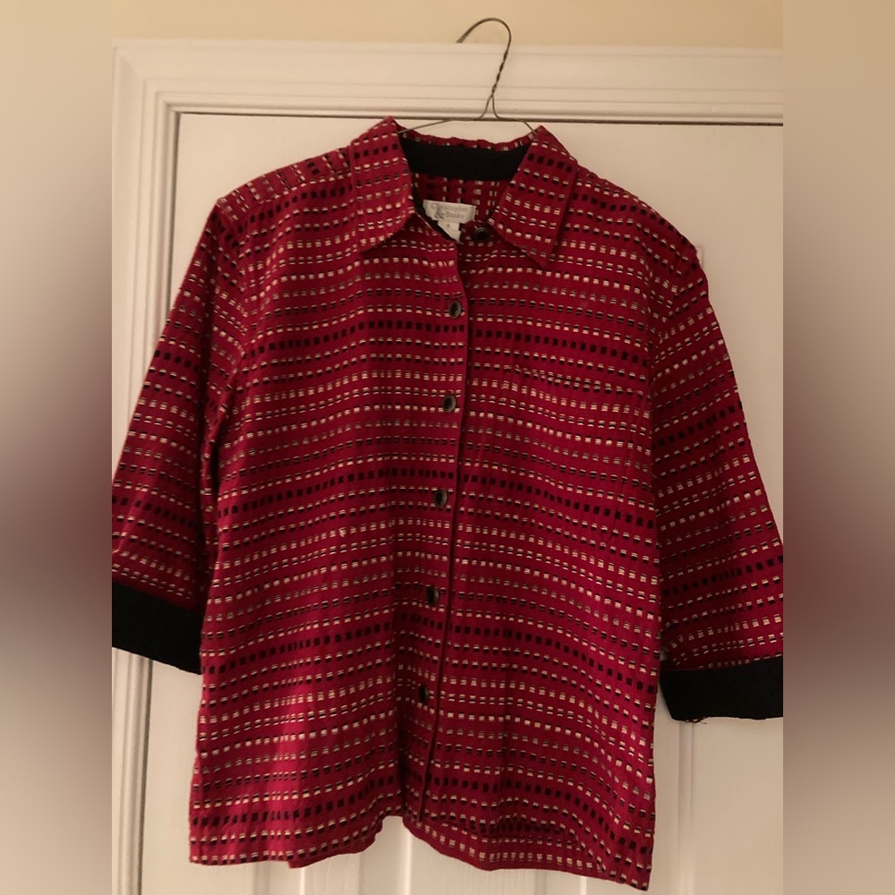 Cute Christopher and Banks red print jacket size small